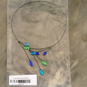 Czech glass bead necklace.